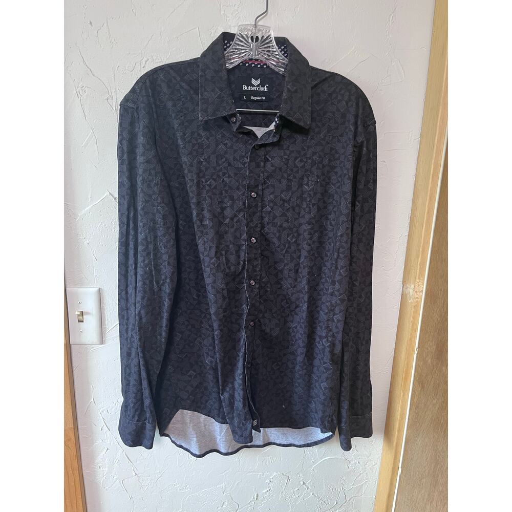 Buttercloth Printed Longsleeved‎ Shirt Sz L
